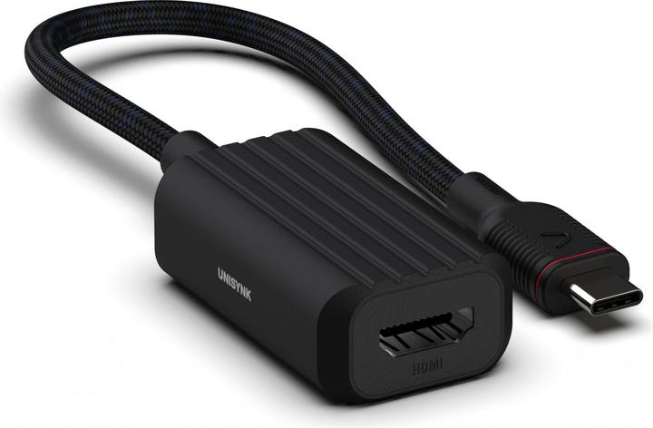 Actual product image Unisynk USB-C to HDMI 4K Adapter Black (HDMI, 15 cm)