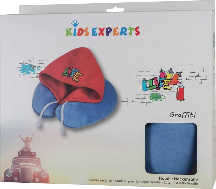 Immagine prodotto KidsExperts Fondina con cappuccio Graffiti blu (Cuscino per testa e collo)