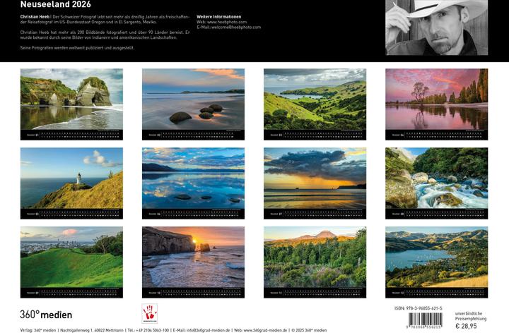 Produktbild Neuseeland Premiumkalender 2026