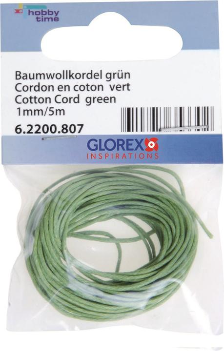 Actual product image Glorex Cotton cord 1mm/5m green