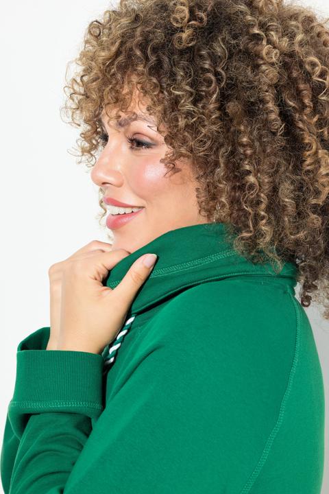 Image du produit Ulla Popken Sweat-shirt à col montant et manches longues, poches, flocon de neige (42, 44)