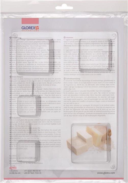 Actual product image Glorex Casting mold square 4pcs 35 - 65mm