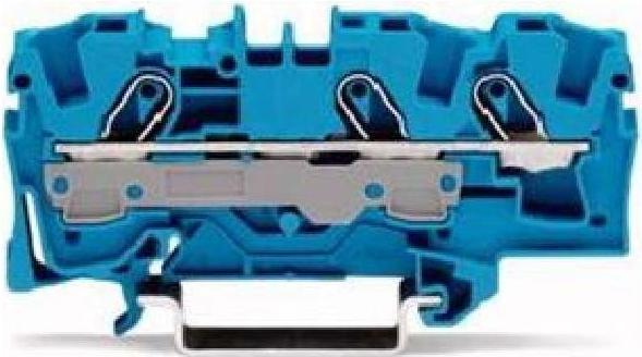 Produktbild Wago DIN-Schienen-Klemmleiste 3x6mm2 blau