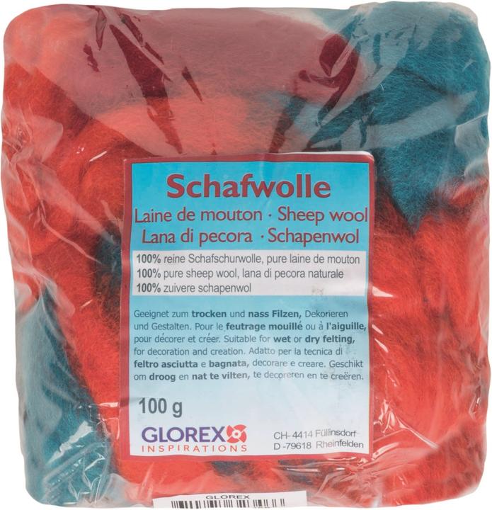 Produktbild Glorex Schafwolle 100g Multicolor 100% natur