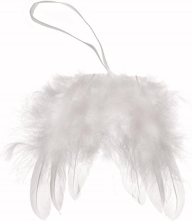 Produktbild Glorex Engelflügel, Federn 2 Stück weiss 7x7cm