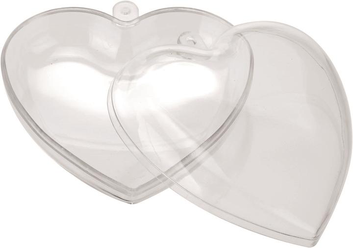 Actual product image Glorex Plastic heart tlb. 140mm crystal clear