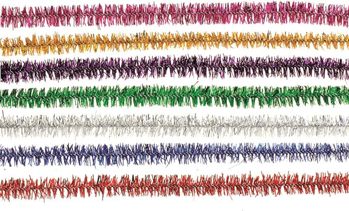 Actual product image Glorex bending plush metallic 10pcs 50cm assorted colours