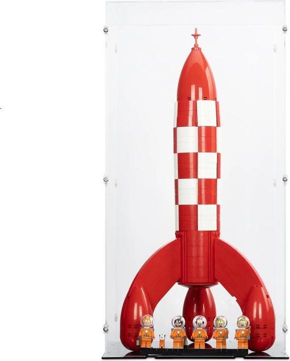 iDisplayit Acryl-Display für LEGO® 21367 Die Mondrakete von Tim und Struppi (Mit schwarzem Boden)