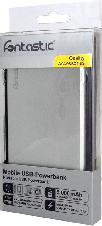 Immagine prodotto fontastic Powerbank PB5000 argento da 5000mAh