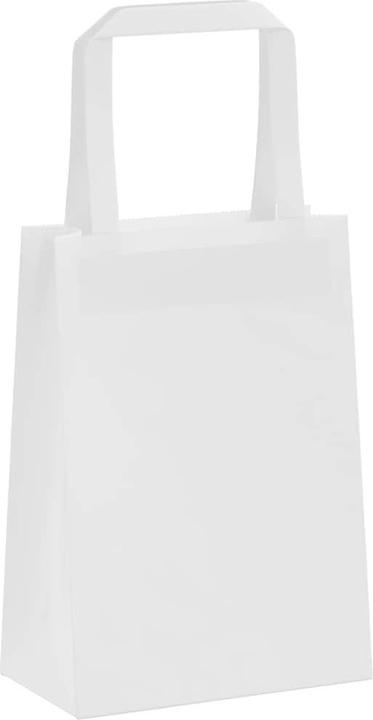Image du produit vidaXL Sacs en papier kraft 50 pcs. avec anse Blanc 15x8x21 cm Sac en papier (50x)