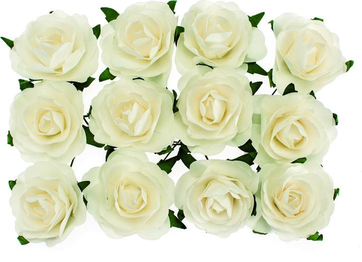 Actual product image Glorex florets white with wire 40mm 12pcs