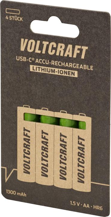 Actual product image Voltcraft Accu-Rechargeable (4 pcs., AA, 1300 mAh)