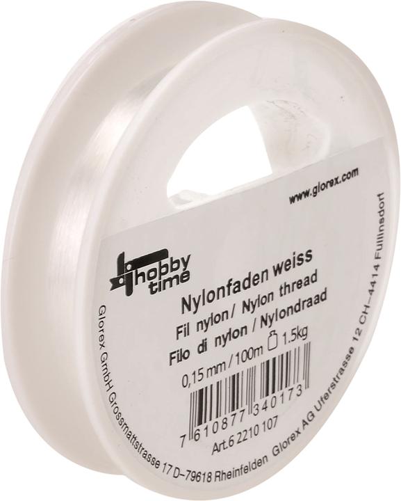 Produktbild Glorex Nylonfaden weiss 0,15mm 100m