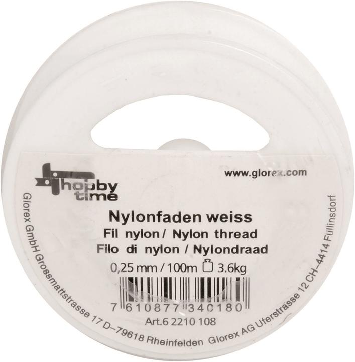 Glorex Nylon draad wit 0,25mm 100m