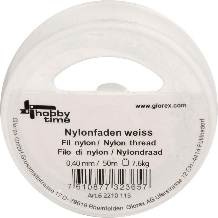 Actual product image Glorex Nylon thread white 0,40mm 50m