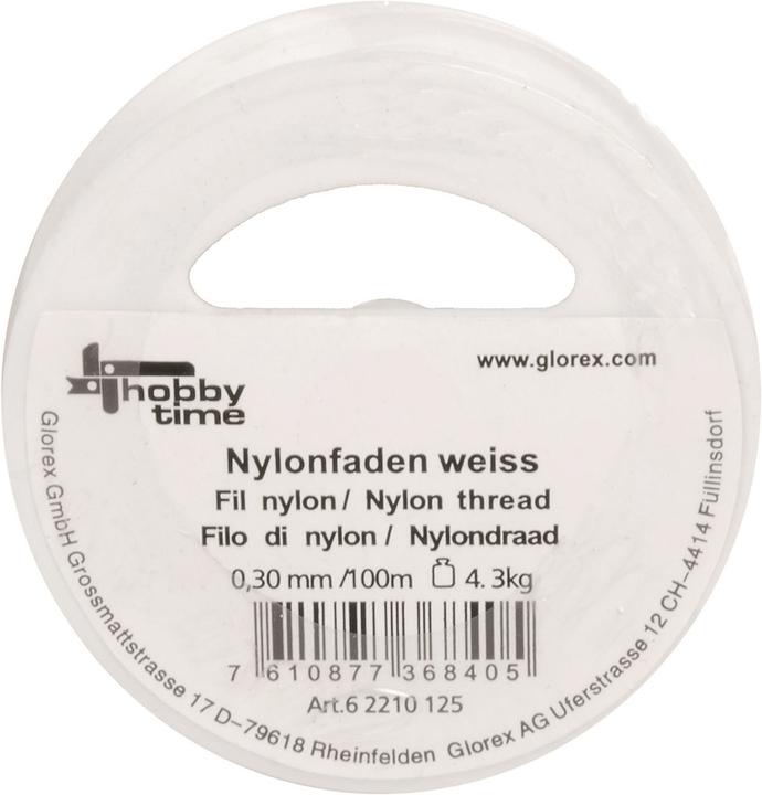 Actual product image Glorex Nylon thread white 0,30mm 100m