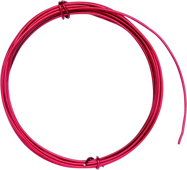 Glorex Fil déco alu 1mm 2m rouge (2 m)