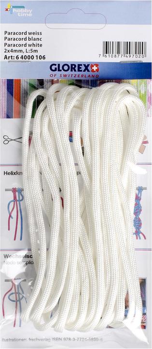 Image du produit Glorex Paracord 2x4mm, 5m blanc
