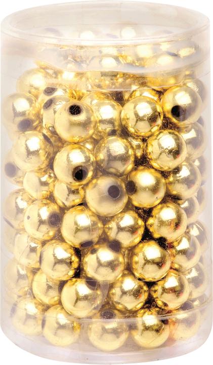 Glorex Perles de décoration 10mm 75g couleur or