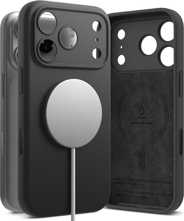 Actual product image Ringke Silikon Magnetische MagSafe Hülle für iPhone 17 Pro Max - Schwarz (Apple iPhone 17 Pro Max)
