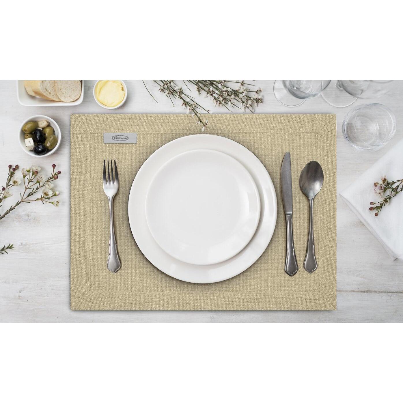 Eurofirany, Tischdecke, CHO / BIANCA / 1 / GOLD 30X40 / X4 SET (30 x 40 cm)