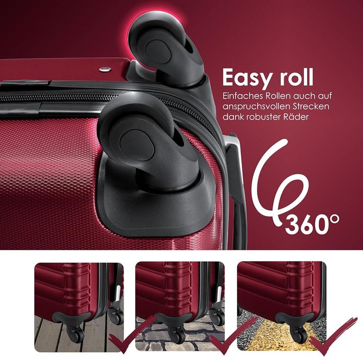 Produktbild Kesser 3tlg. Hartschalenkofferset mit Kofferwaage (55 l)