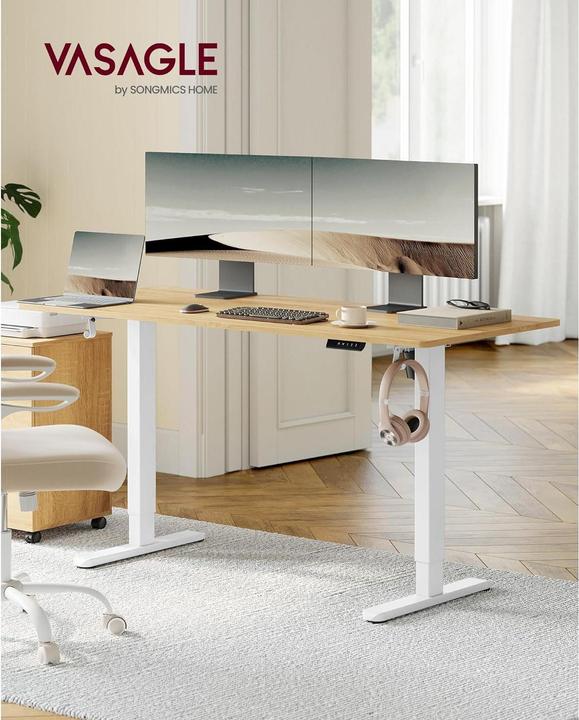 Immagine prodotto Songmics Tischgestell 72-118 cm, Mattweiss