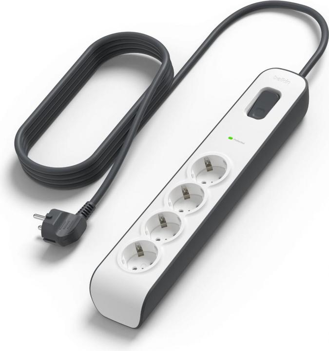Immagine prodotto Belkin Steckdosenleiste 4-fach 2 Meter Netzkabel BSV400vf2M-V2 (4 x, 2 m)
