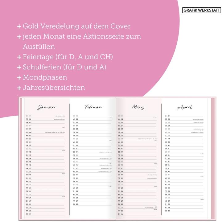 Produktbild Terminplaner Lady Softcover 2026 Mein H (A5, 1 Woche / 2 Seiten)