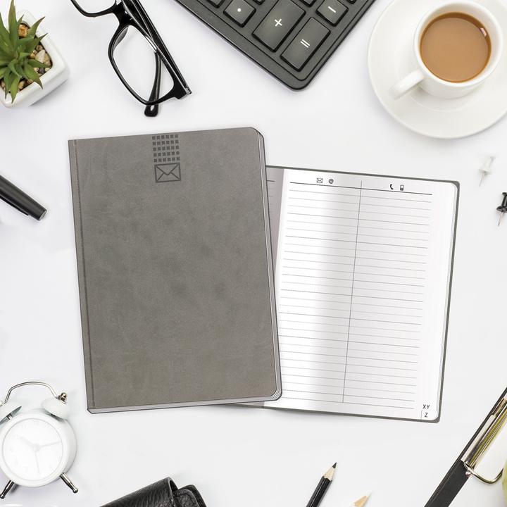 Produktbild Adressbuch Soft Touch A5 Anthrazit (A5, Weicher Einband)