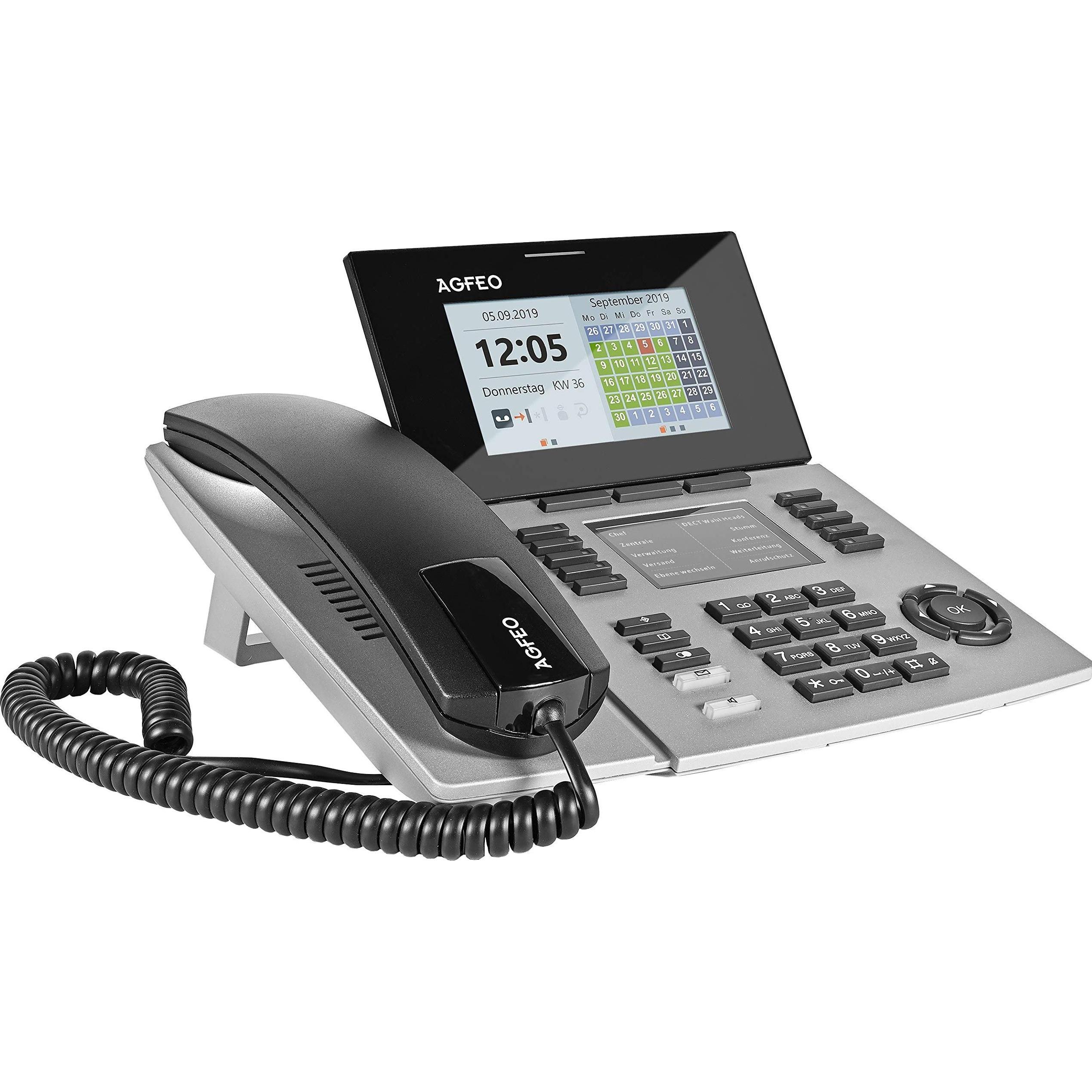 Agfeo ST 56 IP, Telefon, Silber
