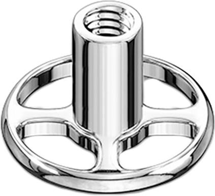 Produktbild Star Piercing Dermal Anchor Anker rund vier Loch (ohne Messing, Titan G23)