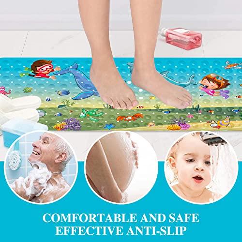 Produktbild Activity Board rutschfeste Kinder Badewannenmatte 100x40 cm Antirutschmatte Badewanne BPA Free Extra Lange