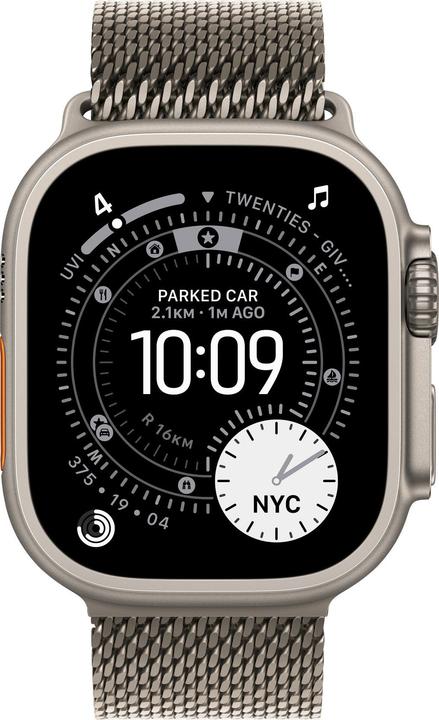 Immagine prodotto Apple Natural Titanium Milanese Loop (49 mm, 95% di titanio riciclato)