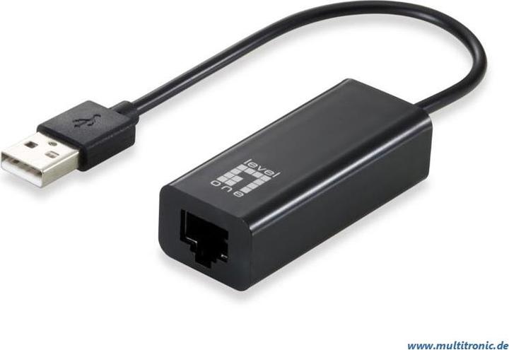 Produktbild LevelOne Netzwerkadapter USB-0301 2.0 10 (USB 2.0, RJ45 (1x))