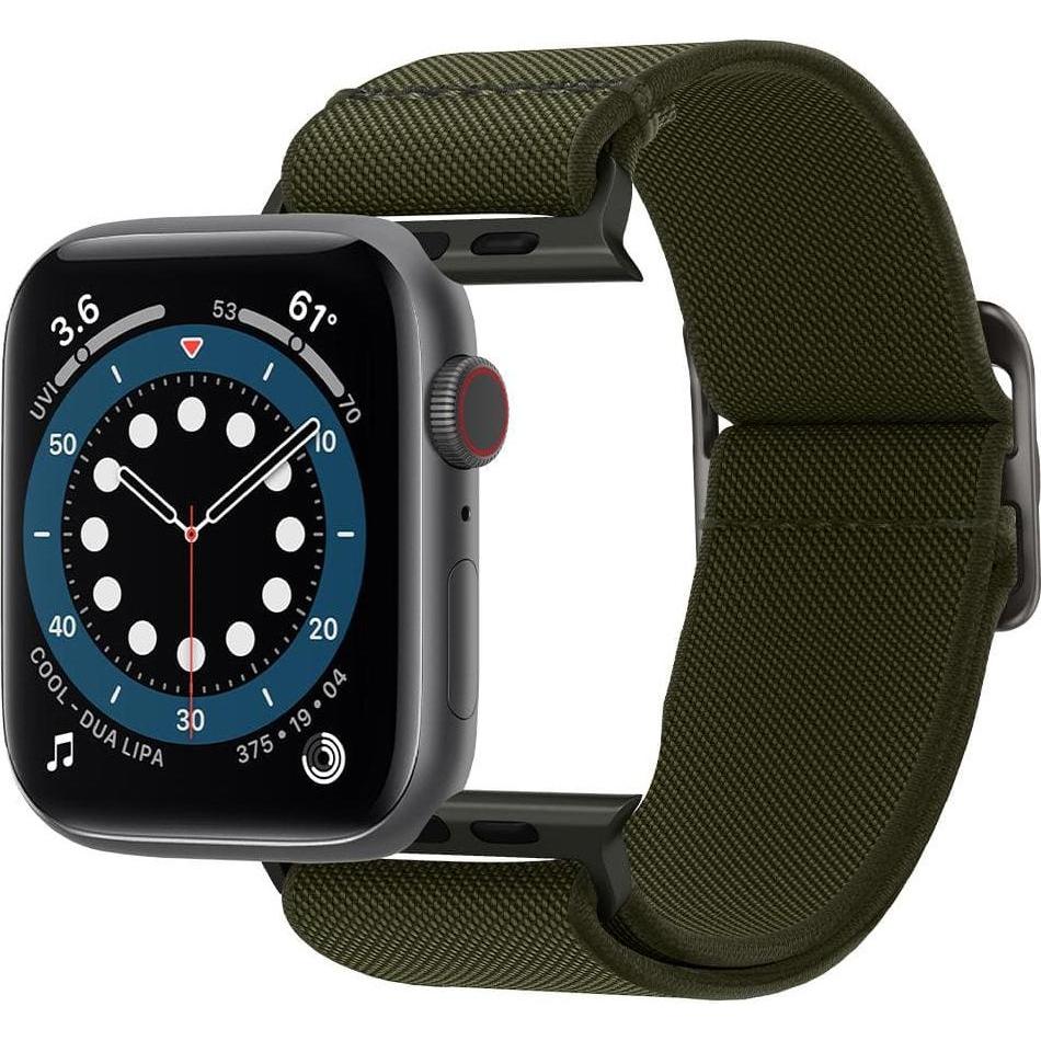 Spigen Fit Lite Band für Apple Watch Series 42, 44, 45, 49 mm - khaki (42 mm, 44 mm, 45 mm, 49 mm, Nylon, Apple Watch Se...