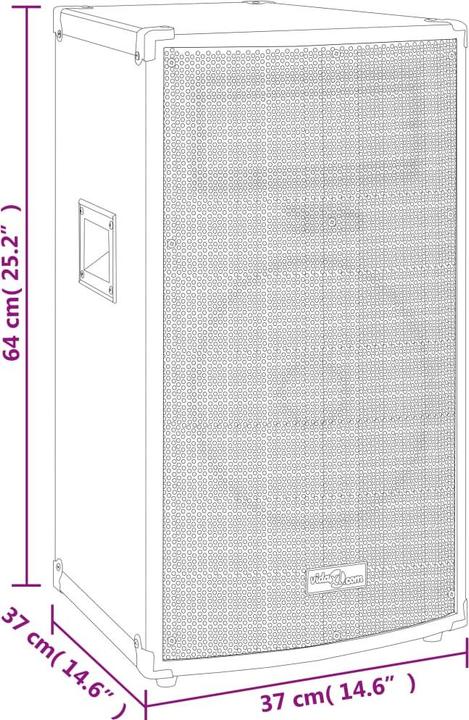 Produktbild Diverse Hardware Professioneller HiFi-/Bühnen-Lautsprecher Passiv 1000 W Schwarz (Passiv)