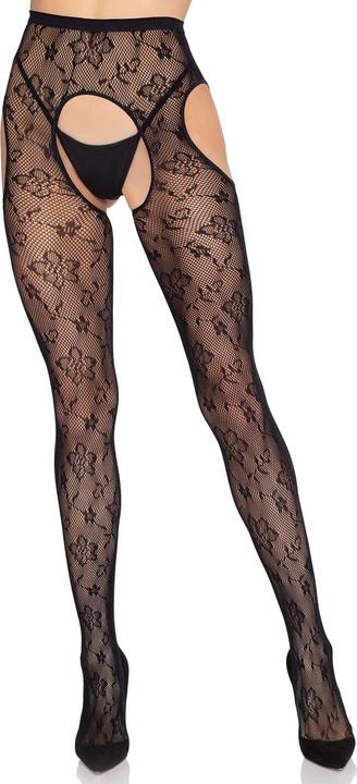 Actual product image Leg Avenue Bloom Net Suspender Tights (One size)