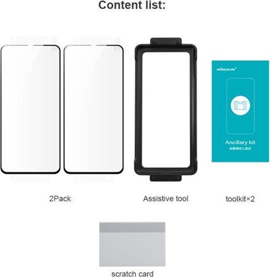 Actual product image Nillkin Galaxy S22+ - 2 pcs. Armored glass front protective film (2 pcs., Samsung Galaxy S22+)