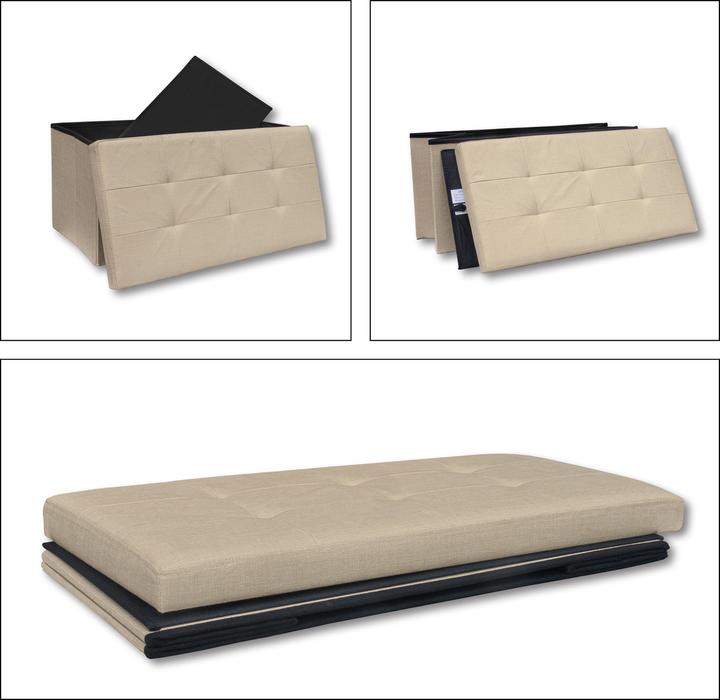 Produktbild VCM Stoff Sitztruhe Sitzbank Truhe Boxas (76 cm)