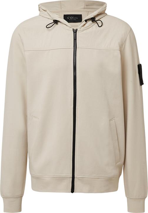 Produktbild s.Oliver Sweatshirt Jacke Sweatshirt-Jacke im Materialmix mit hochwertigen Details (S)