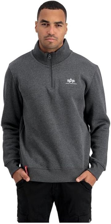Produktbild Alpha Industries SL met halve rits voor heren Charcoal Heather/White (M)