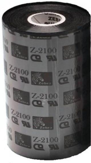 Actual product image Zebra 2100 Wax - Black - 110 mm x 450 m - Thermal transfer ribbon (pack of 12) (11 cm, Black)