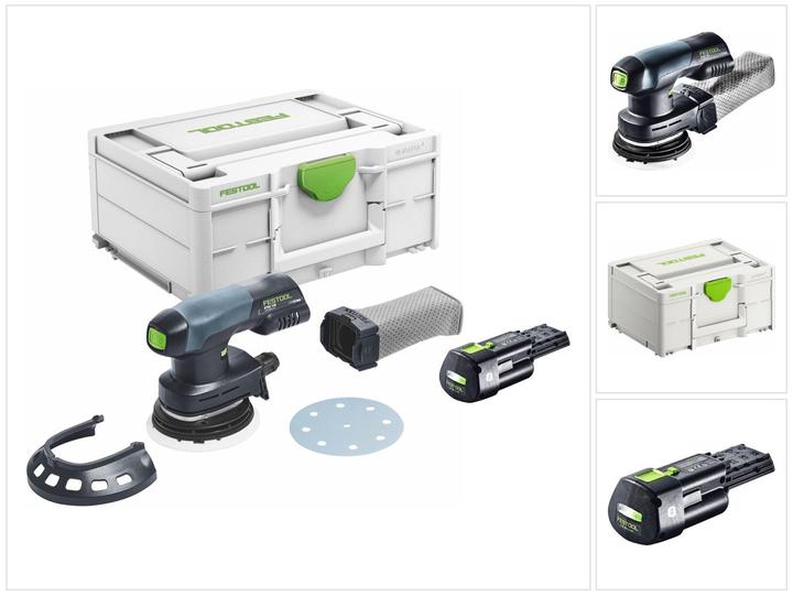 Produktbild Festool ETSC 125-Basic Akku Exzenterschleifer 18 V 125 mm Brushless + 1x Akku 3,0 Ah + Systainer - (Exzenterschleifer)