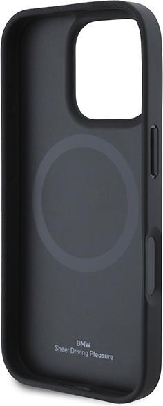 Produktbild BMW BMHMP16XSLLBK iPhone 16 Pro Max 6.9" czarny/black hardcase Leather Hot Stamp MagSafe (Apple iPhone 16 Pro Max)
