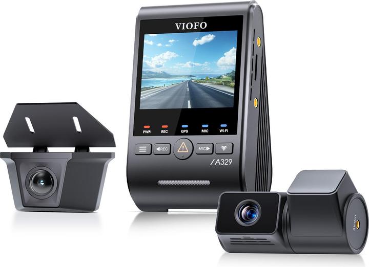 Actual product image Viofo A329TW 3CH (Front + Telephoto + Waterproof Rear camera + GPS + CPL) Dashcam (GPS receiver, Voice control, 4K)