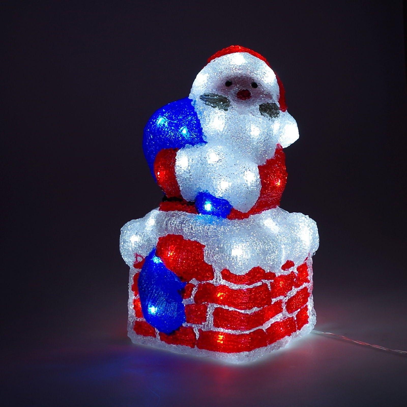 Thumbnail - Mojawo, Weihnachtsbeleuchtung, LED Santa Claus Figur / Weihnachtsmann Acryl 60 LEDs IP44 für aussen