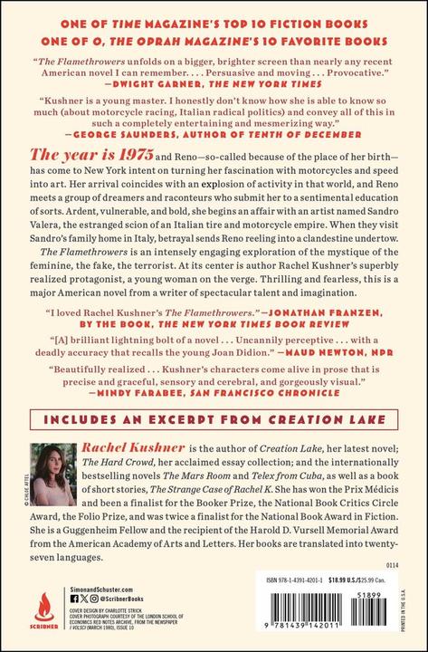 Produktbild The Flamethrowers (Englisch, Rachel Kushner, 2014)