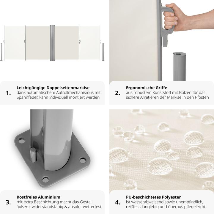 Immagine prodotto tectake Tenda laterale doppia (6 m)