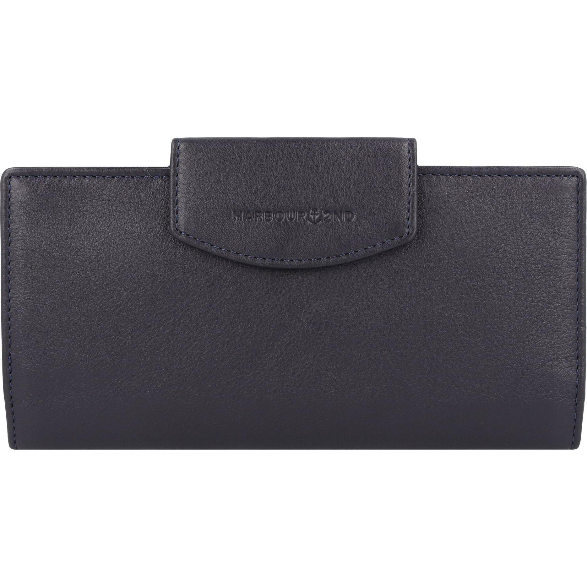 Harbour 2nd, Damen, Portemonnaie, Just Pure Ulla Geldbörse RFID Schutz Leder 20 cm, Blau